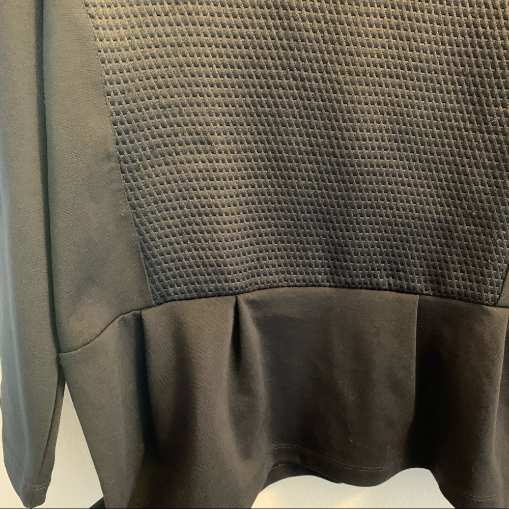 Halogen Mixed Material Zip Back Ruffle Shirt L - Picture 3 of 11